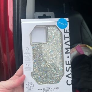 Case-Mate Silver Sparkle iPhone Case Fashionable Protective Accessory